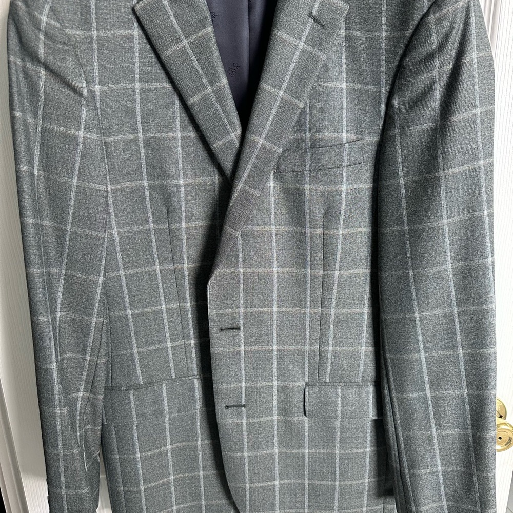 Gray Checkered Men's Blazer